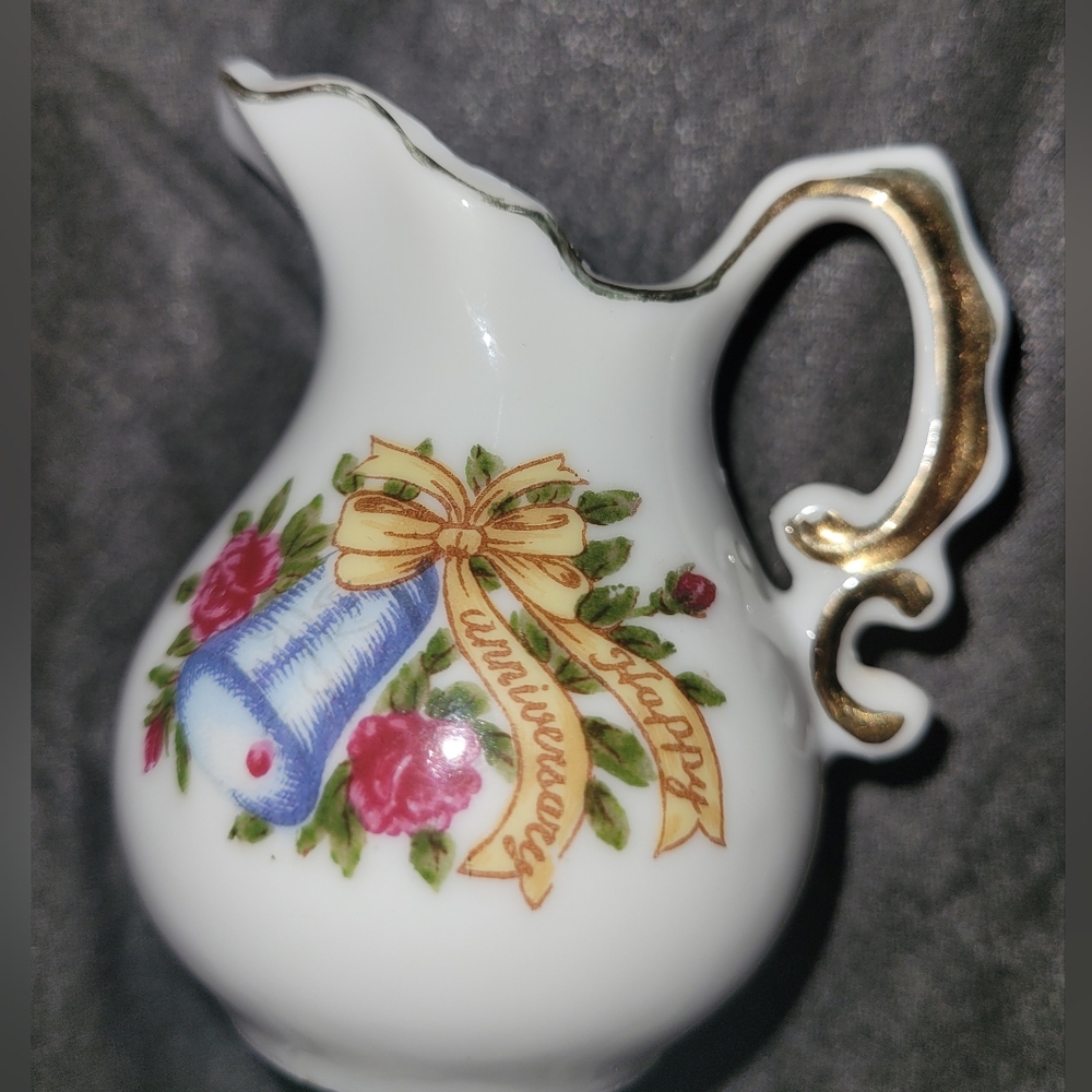 Happy Anniversary Mini Porcelain Pitcher